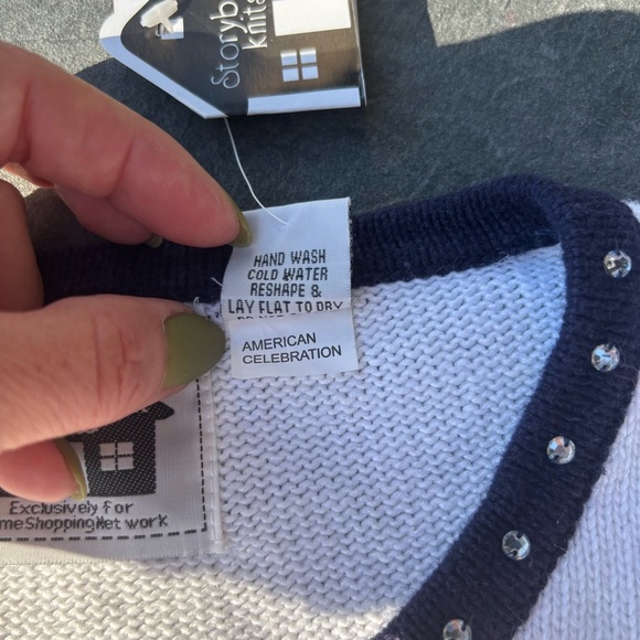 Vintage Storybook Knits American Celebration Patriotic Cardigan-Deadstock (NWT) - Picture 6 of 6